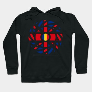 British Romanian Multinational Patriot Flag Hoodie